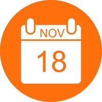 November Multi Color Circle Icon vector