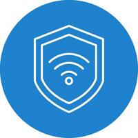 Wifi Security Multi Color Circle Icon vector