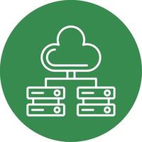 Big Data Multi Color Circle Icon vector