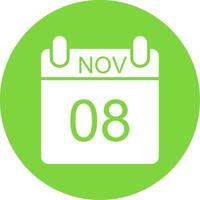 November Multi Color Circle Icon vector