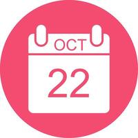 October Multi Color Circle Icon vector