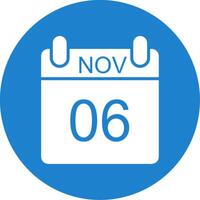 November Multi Color Circle Icon vector