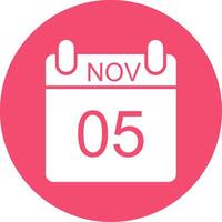 November Multi Color Circle Icon vector