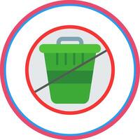 Zero Waste Flat Circle Icon vector