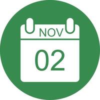 November Multi Color Circle Icon vector