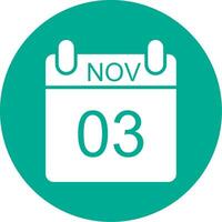 November Multi Color Circle Icon vector