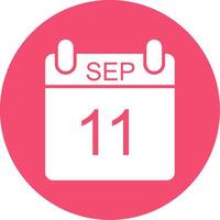 September Multi Color Circle Icon vector