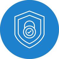 Security Check Multi Color Circle Icon vector