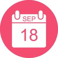 September Multi Color Circle Icon vector