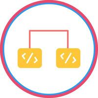 software desarrollo plano circulo icono vector