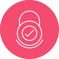 Security Check Multi Color Circle Icon vector