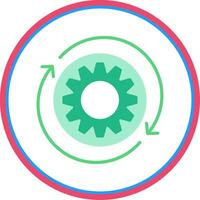 Iteration Flat Circle Icon vector