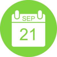 September Multi Color Circle Icon vector