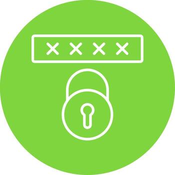 Security Code Multi Color Circle Icon vector