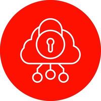 Security Cloud Multi Color Circle Icon vector