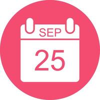 September Multi Color Circle Icon vector