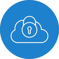 Security Castle Cloud Multi Color Circle Icon vector