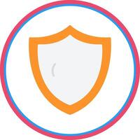 Security Shield Flat Circle Icon vector