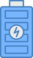 Battery Line Filled Blue Icon vector