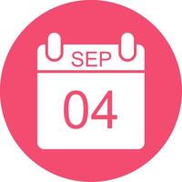 September Multi Color Circle Icon vector