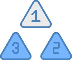 Numbers Line Filled Blue Icon vector