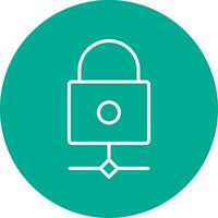 Multikey Security Multi Color Circle Icon vector