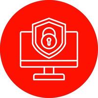 PC Security Multi Color Circle Icon vector