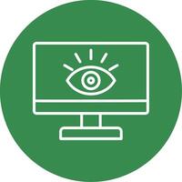 Monitoring Multi Color Circle Icon vector