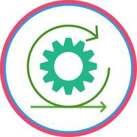 Scrum Flat Circle Icon vector