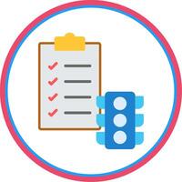 Project Status Flat Circle Icon vector