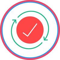 Iteration Flat Circle Icon vector