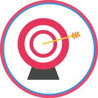 Goals Flat Circle Icon vector