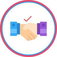 Agreement Flat Circle Icon vector