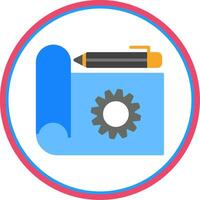 Prototype Flat Circle Icon vector