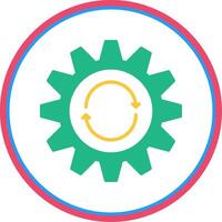 Repeat Flat Circle Icon vector