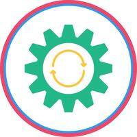 Repeat Flat Circle Icon vector