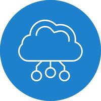 Digital Cloud Multi Color Circle Icon vector