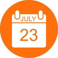 July Multi Color Circle Icon vector