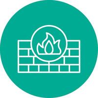 Firewall Multi Color Circle Icon vector