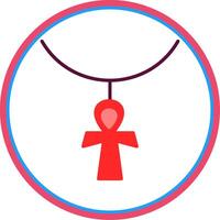 Ankh Flat Circle Icon vector