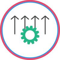 Process Improvement Flat Circle Icon vector