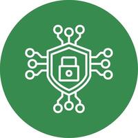 Data Encryption Multi Color Circle Icon vector