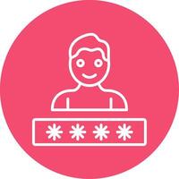 Account Password Multi Color Circle Icon vector