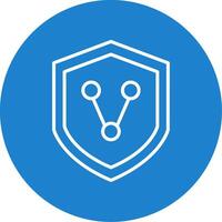 Connect Security Multi Color Circle Icon vector