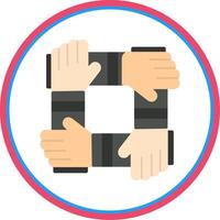 Collaboration Flat Circle Icon vector