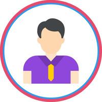 Manager Flat Circle Icon vector