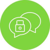 Chat Security Multi Color Circle Icon vector