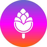 Pine Cone Glyph Gradient Circle Icon Design vector