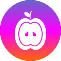 Apple Glyph Gradient Circle Icon Design vector