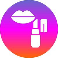 Lip Balm Glyph Gradient Circle Icon Design vector